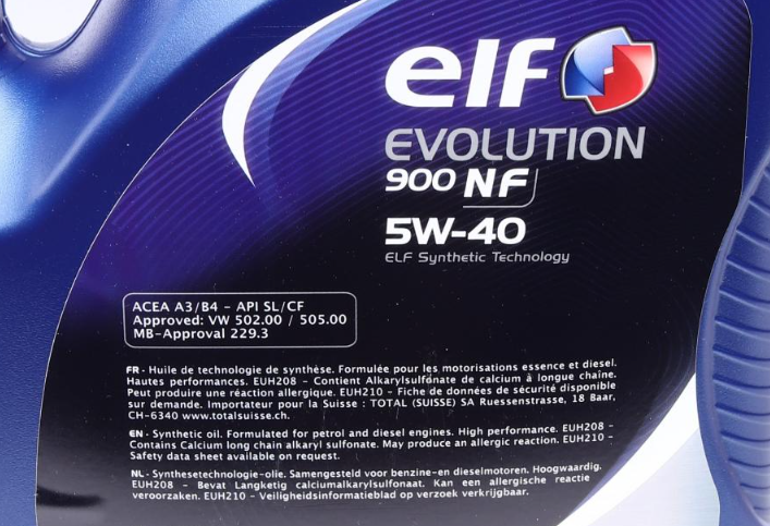 Моторна олива ELF Evolution 900 NF 5W-40 4л ELF213909 фото