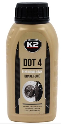 Гальмівна рідина K2 DOT-4 BRAKE FLUID (T124) 250мл T124 фото