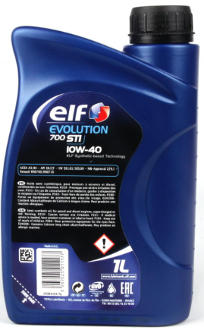 Моторна олива ELF Evolution 700 STI 10W-40 1л ELF214125 фото