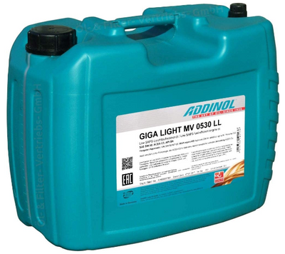 Моторное масло ADDINOL 5w30 Giga Light MV 0530 LL 20л AD72098682 фото