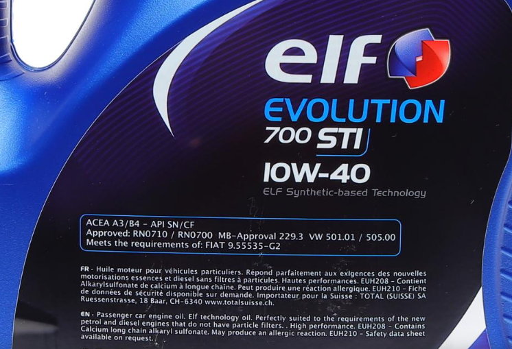 Моторна олива ELF Evolution 700 STI 10W-40 4л ELF216670 фото