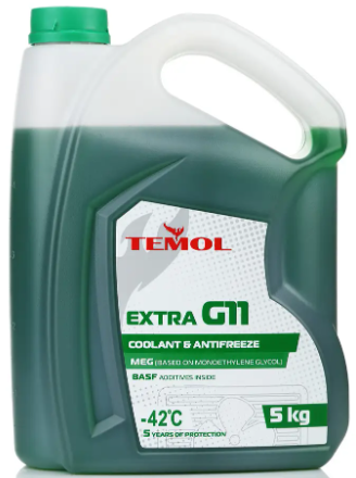 Антифриз TEMOL EXTRA G11 -42C (зелений) 5кг TEMG11G05 фото