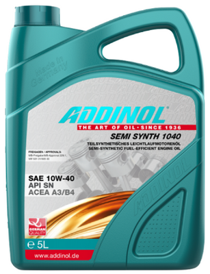 Моторное масло ADDINOL 10w40  Semi Synth 1040 5л AD72098481 фото