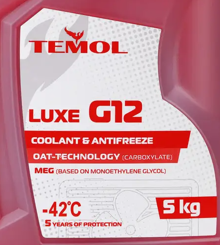 Антифриз TEMOL LUXE G12 -42C (червоний) 5кг TEMG12R05 фото