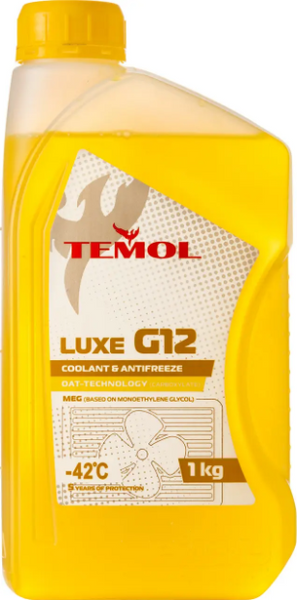 Антифриз TEMOL LUXE G12 -42C (жовтий) 1кг TEMG12Y01 фото