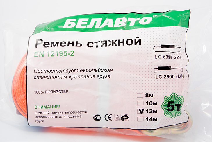 Стяжний ремінь BELAUTO (BC5-12) 5т, 12м  BC5-12 фото