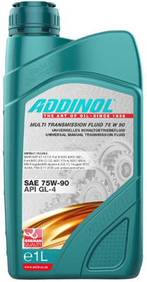 Трансмиссионное масло ADDINOL Multi Transmission Fluid 75W-90 1л AD74202607 фото