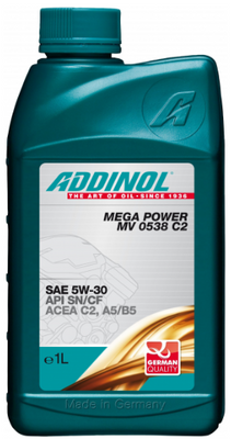 Моторна олива ADDINOL 5w30  Mega Power MV 0538 C2 1л AD72213007 фото