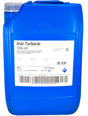 Моторное масло ARAL Turboral 10W-40 20л AR15568A фото