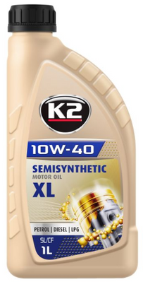 Моторна олива K2 SEMISYNTHETIC 10W-40 XL 1л O2041E фото
