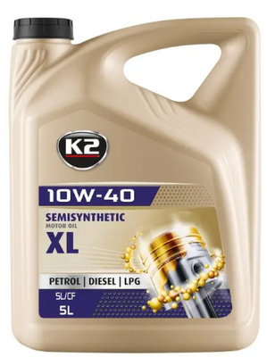 Моторна олива K2 SEMISYNTHETIC 10W-40 XL 5л O2045E фото